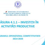 SESIUNE DE INFORMARE , MĂSURA  4.1.1. POC- INVESTIȚII ÎN ACTIVITĂȚI PRODUCTIVE