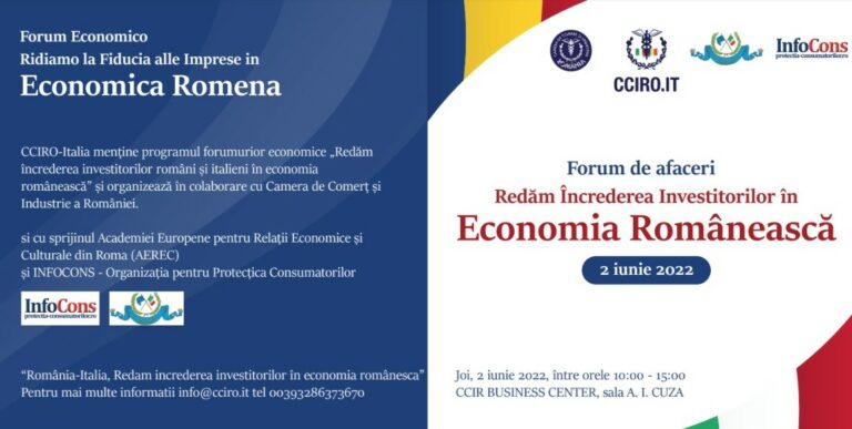 Read more about the article Forum de afaceri România – Italia „Redăm încrederea investitorilor români și italieni în economia românească”