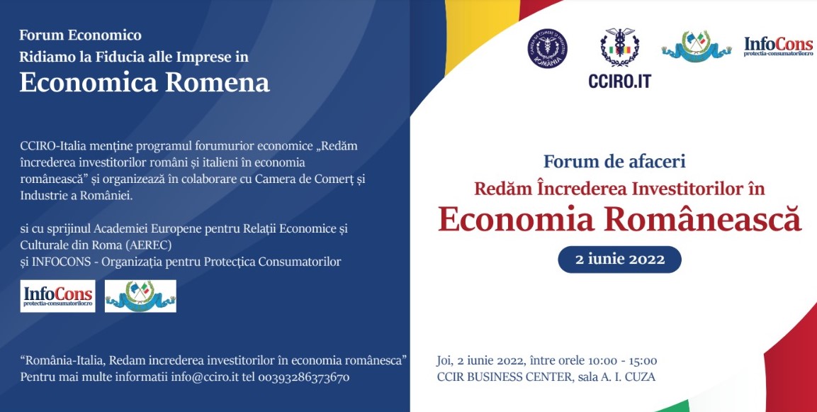 You are currently viewing Forum de afaceri România – Italia „Redăm încrederea investitorilor români și italieni în economia românească”