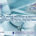 ASPECTE PRIVIND PROCEDURA DE RESTITUIRE A INDEMNIZAȚIILOR PENTRU CONCEDII MEDICALE