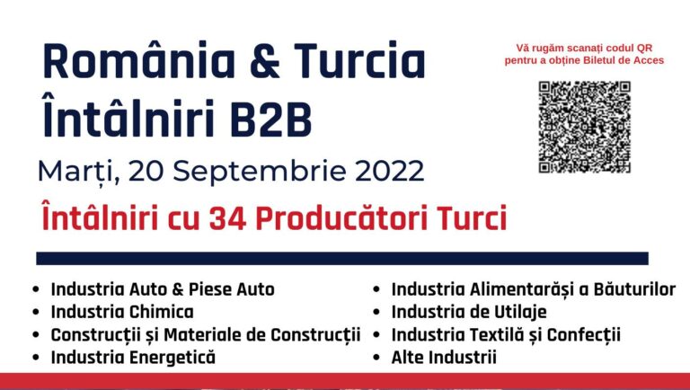 Read more about the article România & Turcia Întâlniri B2B