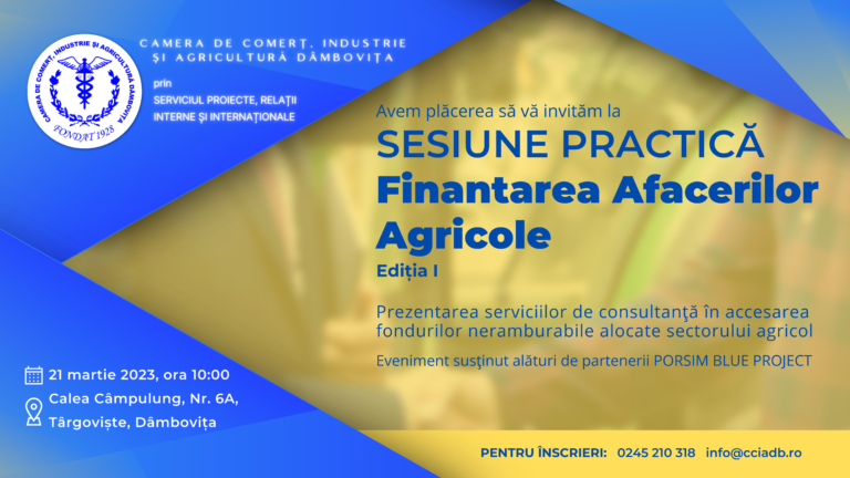 Read more about the article Sesiune Practică „Finanțarea Afacerilor Agricole”