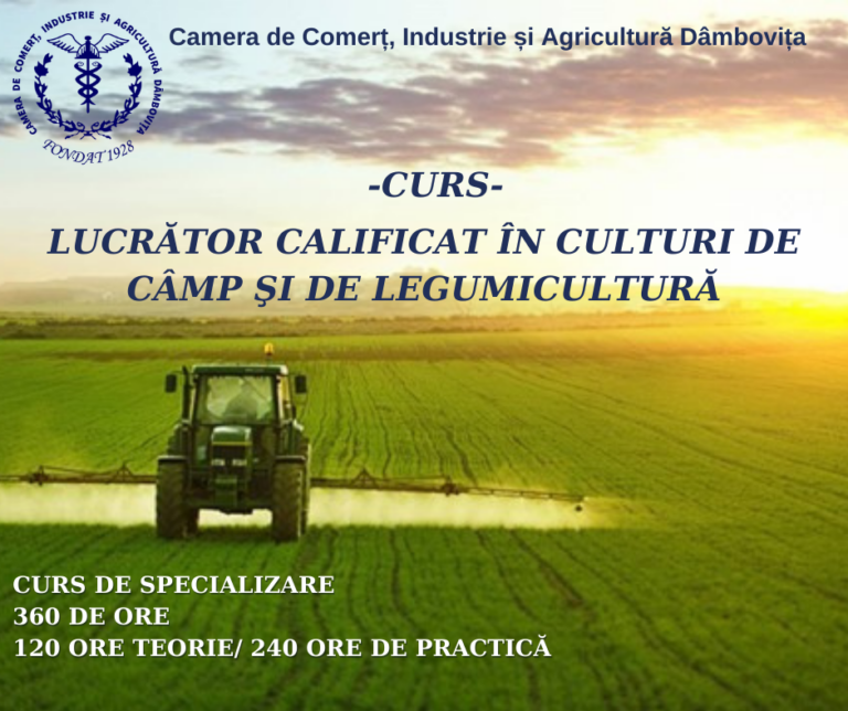 Read more about the article CURS LUCRĂTOR CALIFICAT ÎN CULTURI DE CÂMP ȘI LEGUMICULTURĂ