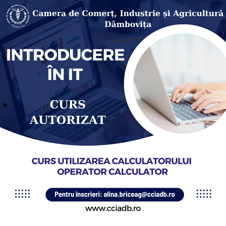 Read more about the article CURS OPERATOR INTRODUCERE, VALIDARE ȘI PRELUCRARE DATE